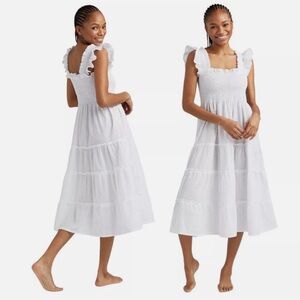 Hill House Ellie Nap Pink Swiss Dot Dress XS